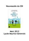 Nouveautés Mars 2012