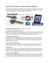 Top 10 Tips and Tricks For iPhone Facebook Application