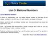 List Of Rational Numbers
