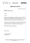 COMUNICADO OFICIAL: Postergación de evento