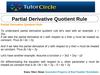 Partial Derivative Quotient Rule