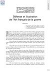 Défense et illustration de l’Art français de la guerre
