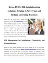 Kruse PEO’s HR Administration Solutions Helping to Save Time and Reduce Operating Expenses