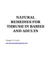 Natural Remedies for Thrush in Babies and Adults