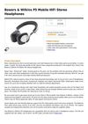 Bowers & Wilkins P5 Mobile Hifi Stereo Headphones
