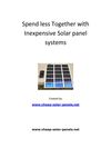 1Spend less Together with Inexpensive Solar panel systems