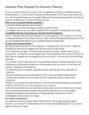 Customer Price Proposal For Economic Planning