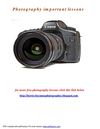 photography important lessons