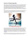 Some New Workout Songs Ideas