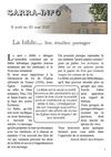 Sarra Info Avril 2012 : La Bible...Lire, étudier, partager