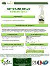 Nettoyant tissus écologique Biojest Auto NF Environnement spray 500 ml - fiche technique