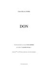 DON, de Chloé DELALANDRE (Nouvelle fantastique)