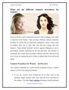 What are the different cosmetic procedures for women?