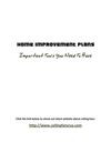 Home Improvement Plans - Important Tools You Need To Have