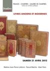 LIVRES ANCIENS ET MODERNES 21-04-2012 