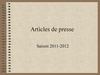 Presse - 2011-2012