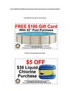 Free $ 100 Gift Card With every purchase of Pool, Auto Vaccum, In-Ground Pool Heater