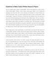 Guidelines to Make Custom Written Research Papers