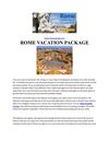 ROME VACATION PACKAGE