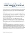 Global Crossroad Volunteers:How to Include Volunteering Abroad on your Resume