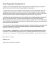 Email Responder Development S