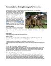Kentucky Derby Betting Strategies To Remember