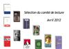 Sélection du club de lecture Mars 2012