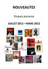 Nouveauté CD Jeunesse juillet 2011 / Mars 2012