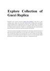 Explore Collection of Gucci Replica