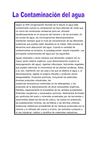 Contaminacion del agua