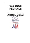 VII JOCS FLORALS 2012