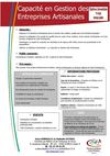 Capacite en Gestion des Entreprises Artisanales - ISFA Evreux, centre de formation