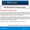 Anti Derivative Of Trig Functions 