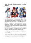 How To Draw Manga Creatively Off-And-Online?