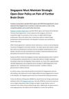 Singapore Must Maintain Strategic Open-Door Policy on Pain of Further Brain Drain