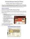 Wordpress Restaurant Template To Build Restaurant Website With Ease