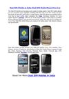 Dual SIM Mobiles in India: Dual SIM Mobile Phones Price List