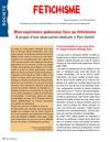 Fétichisme à clous au Gabon - une observation médicale du Dr. Desrentes (Gabon Magazine)