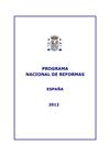 PROGRAMA NACIONAL DE REFORMAS ESPAÑA 2012