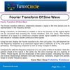 Fourier Transform Of Sine Wave