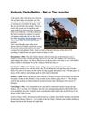 Kentucky Derby Betting - Bet on The Favorites