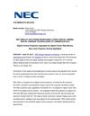 NEC DISPLAY SOLUTIONS SHOWCASES LATEST DIGITAL CINEMA, DIGITAL SIGNAGE TECHNOLOGIES AT CINEMACON 2012