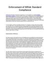 Enforcement of HIPAA Standard Compliance
