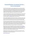 External Business Accountant Services – Cost or Investment?