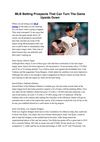 MLB Betting Prospects That Can Turn The Game Upside Down