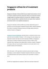 Singapore refines list of investment products