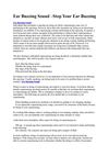 Ear Buzzing Sound –Stop Your Ear Buzzing