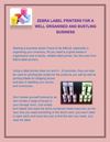  Zebra Label Printers for A Well Organised and Bustling Business
