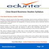 Cbse Board Business Studies Syllabus 