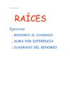 RAÍCES Y PRODUCTOS NOTABLES